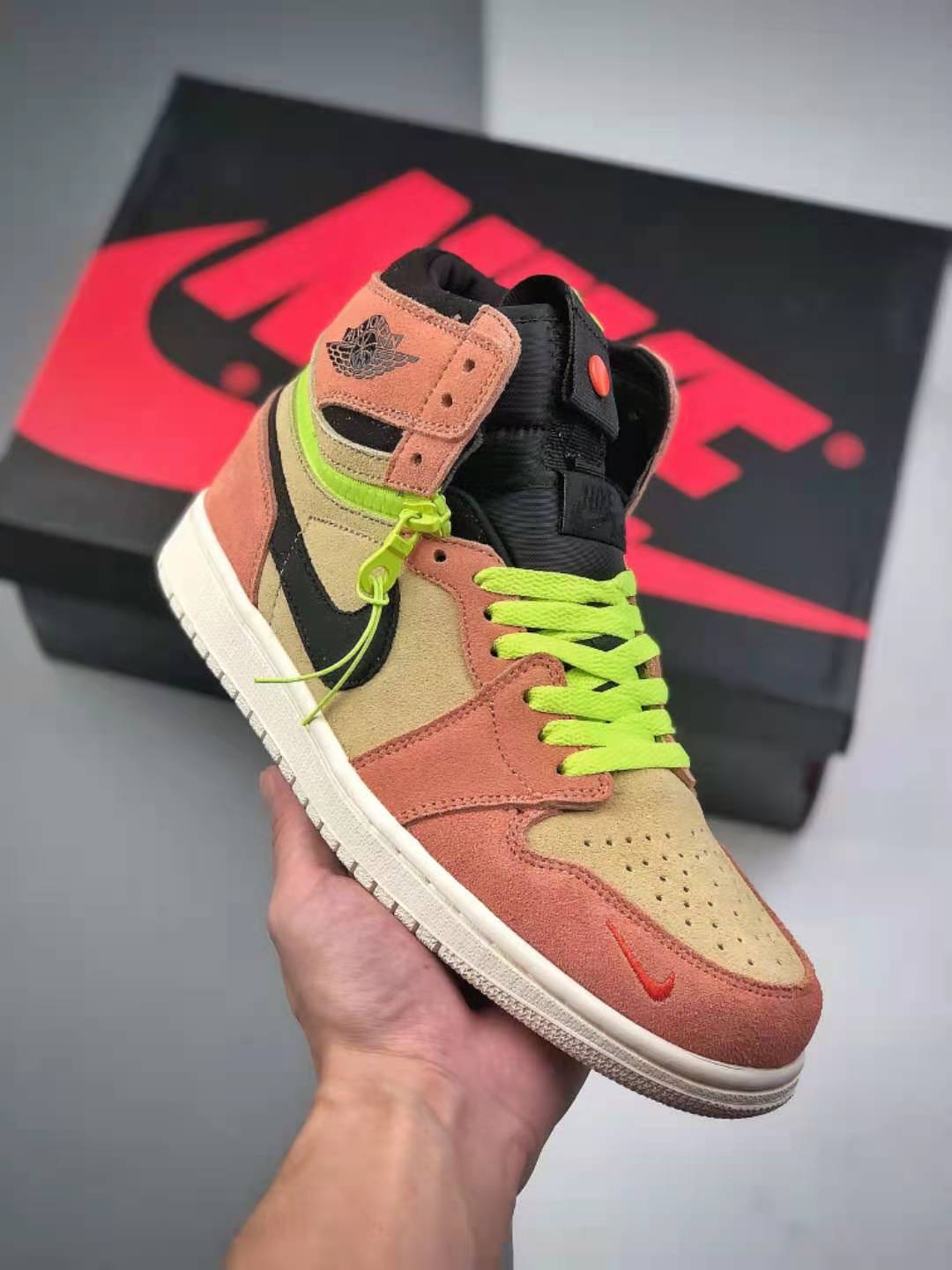 Air Jordan 1 High Switch 'Pink Volt' CW6576-800 - Futuristic Style and Vibrant Colors