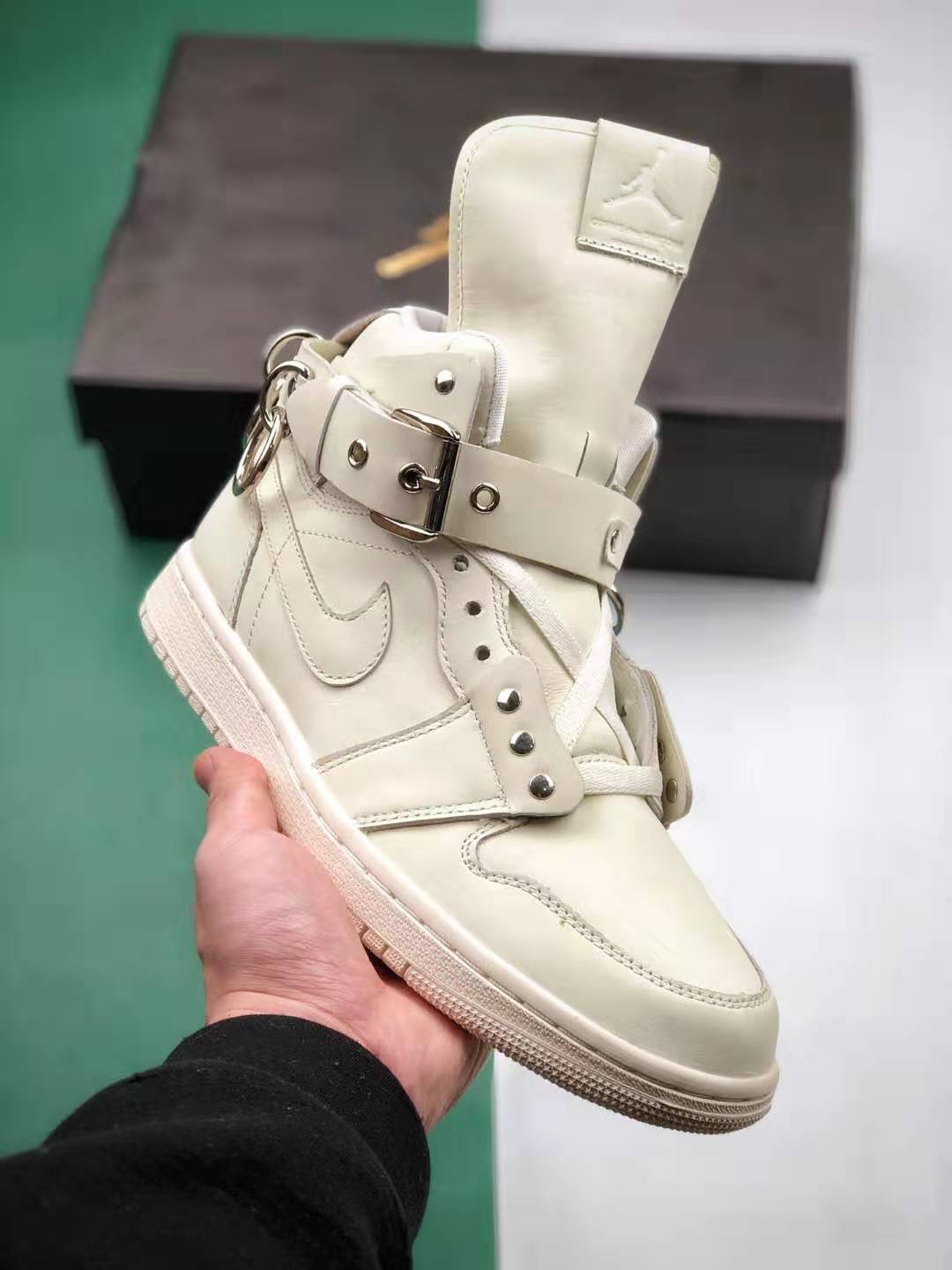 Comme des Garçons x Air Jordan 1 Retro Strap High 'White' CN5738-100 - Premium Collaborative Sneaker | Shop Now!