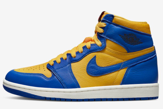Get Your Retro Style On with Air Jordan 1 High OG 'Reverse Laney' in Varsity Maize/Game Royal