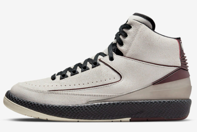 A Ma Maniére x Air Jordan 2 'Airness' Sail/Black-Burgundy Crush DO7216-100 - Exclusive Collaboration for Sneaker Enthusiasts