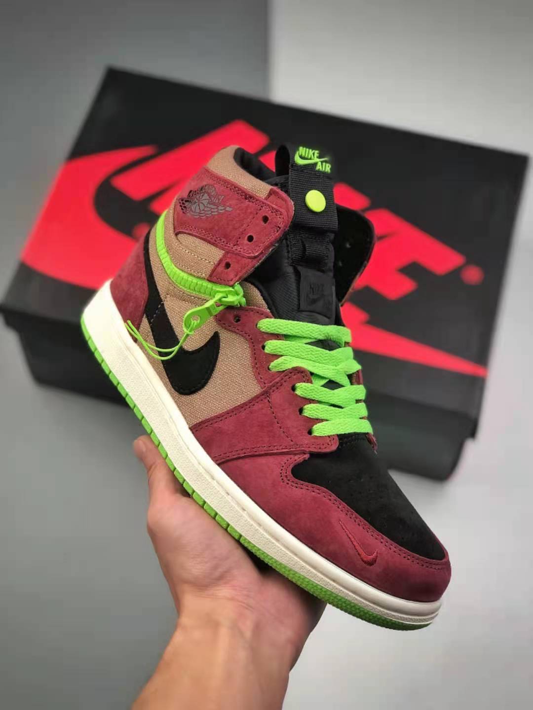 Air Jordan 1 High Switch Red Brown Green Black CW6576-600 - Premium Sneaker Release
