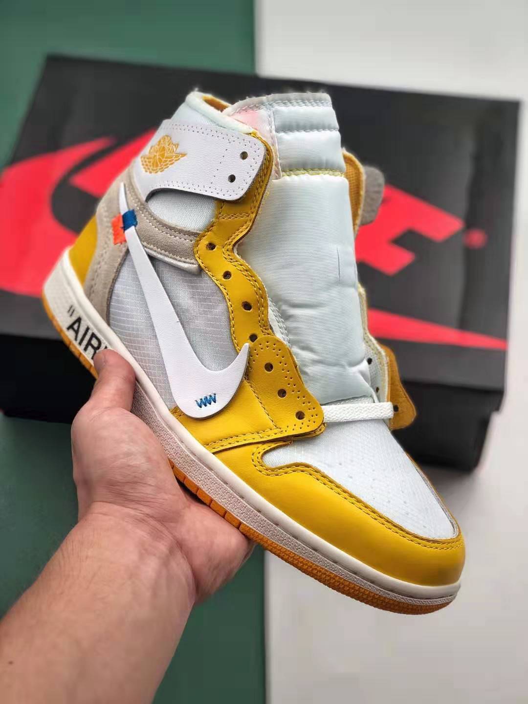 Jordan 1 Retro High Off-White Canary Yellow AQ0818-149 - Limited Edition Must-Have Sneakers