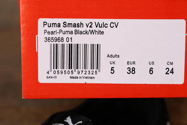 PUMA Smash v2 Vulc CV 'Black White' 365968-01 - Best Price & Fast Shipping