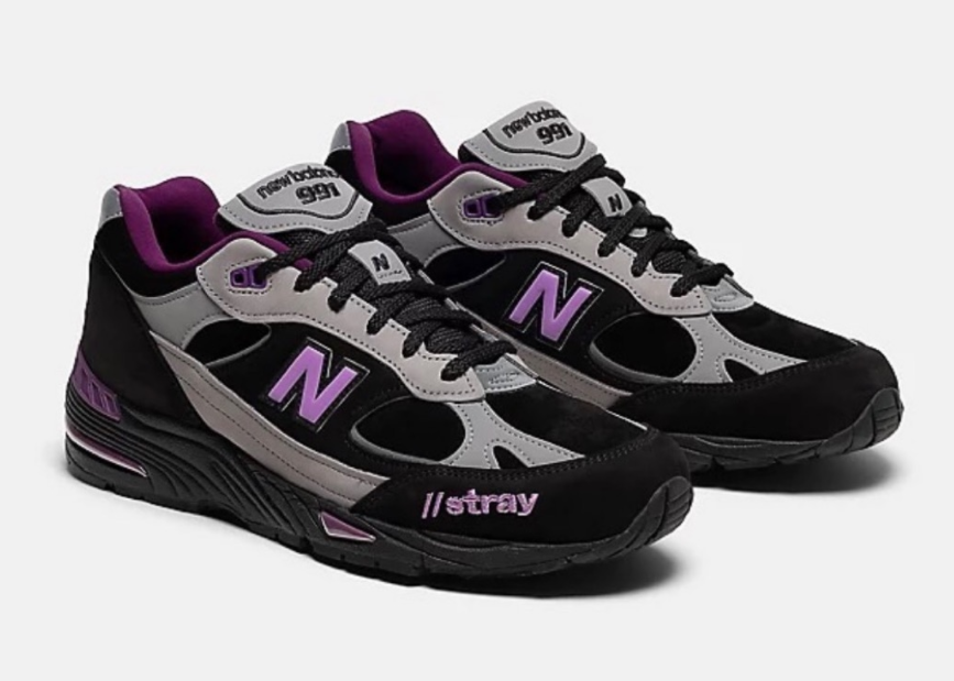 New Balance Stray Rats x 991 M991SRP 'Black Purple' Made in England