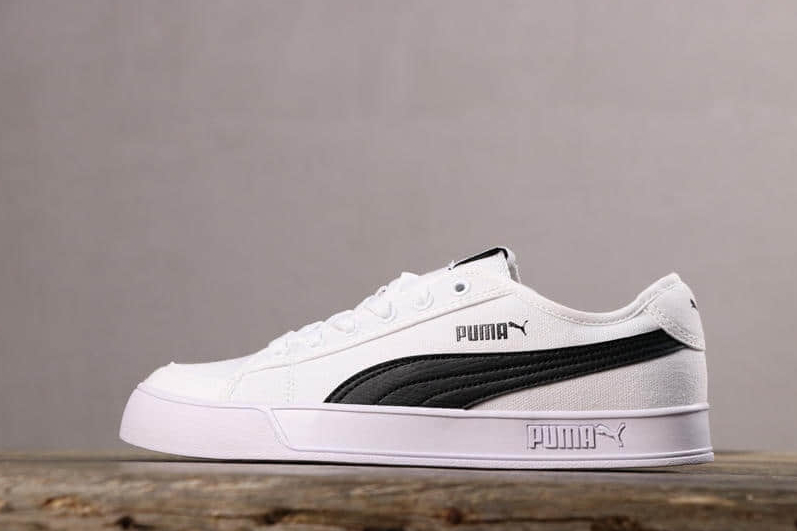 PUMA Smash v2 Vulc CV 'White Black' 365968-02 - Stylish and Versatile Sneakers for Men and Women